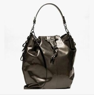 New Coach Madison Patent Leather Marielle Drawstring Tote/Shoulder Bag 18820